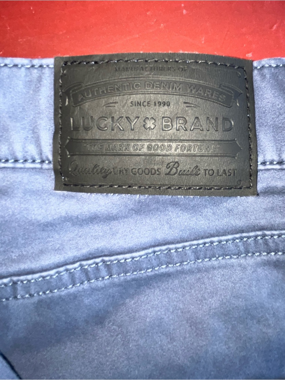 Lucky Brand Light Blue Men's Jeans with Leather Patch